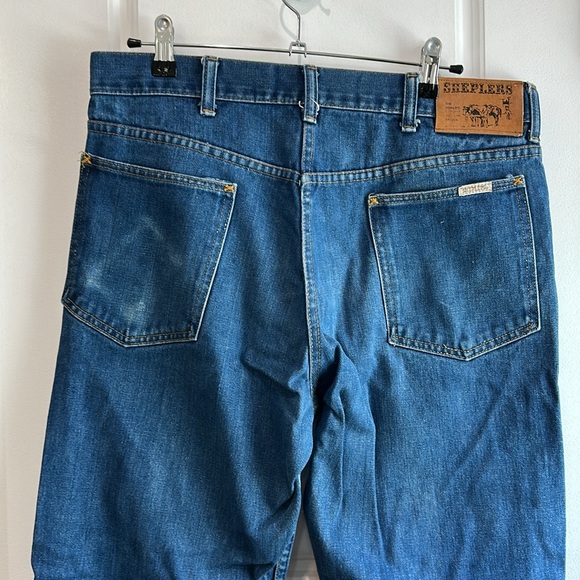 🤠 Sheplers Men’s Classic Blue Denim Jeans 32x27 - Picture 5 of 6